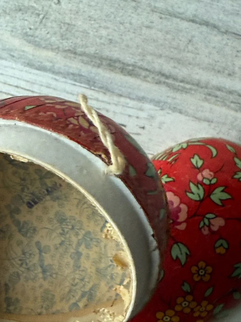 Antique Paper Mache Decorative Easter Egg Candy Container Germany